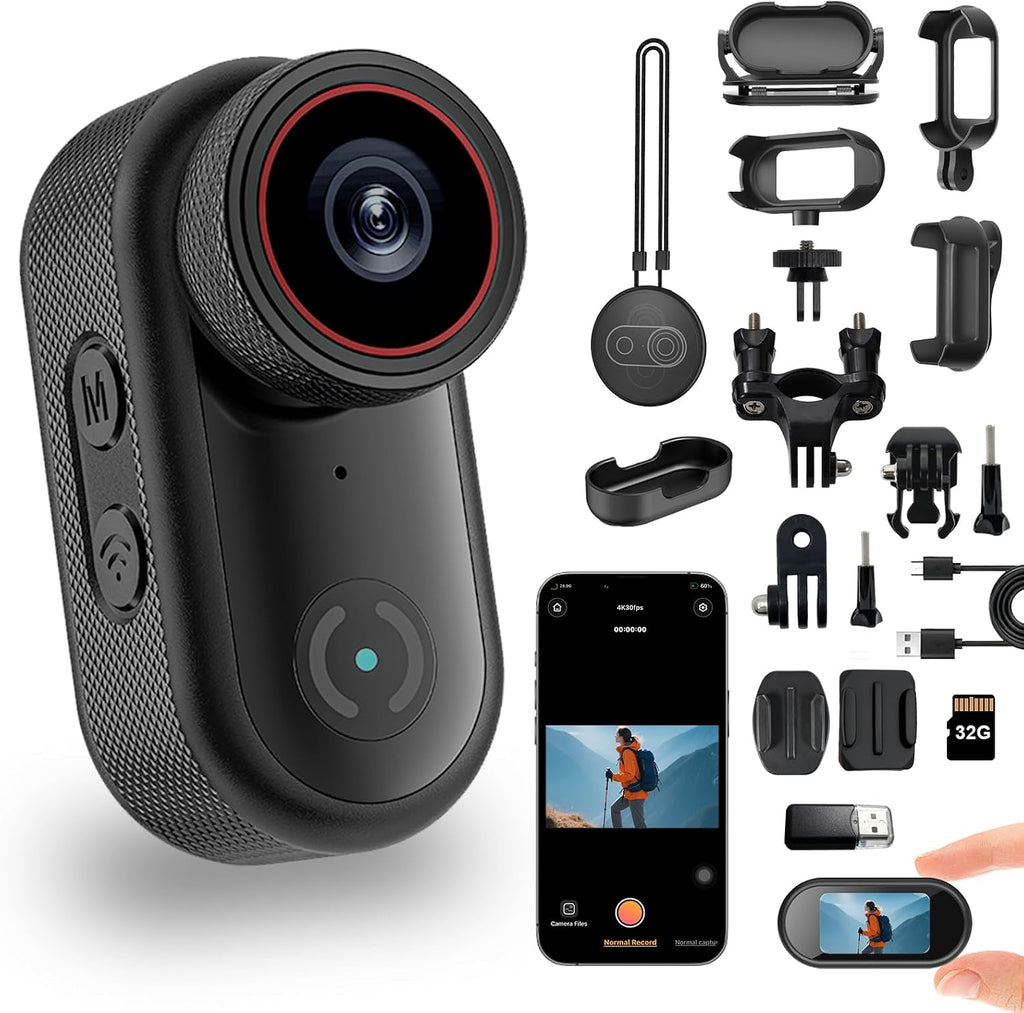 4K Action Camera Vlogging Camera Small Pov Body Cam Pocket Camera