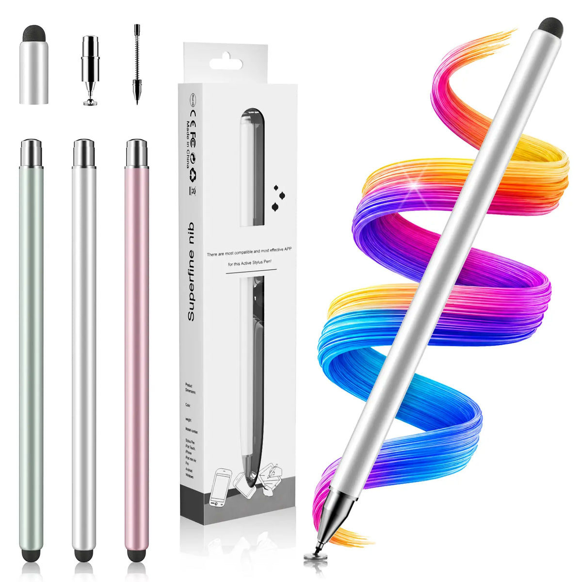 3-In-1 Neutral Flat Pen - High Precision Universal Touchscreen Stylus for Ipads, Phones, Switch, Devices, No Bluetooth Needed, School & Birthday Gifts, Ipad Pens, Tablet & Computer Accessories, Stylus Pen for Touchscreen