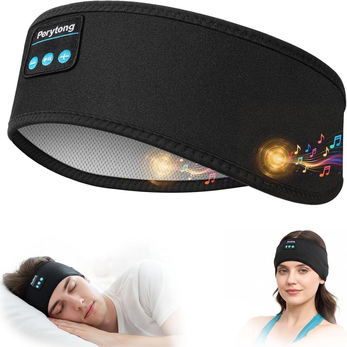 Sleep Headphones Wireless, Bluetooth Sports Headband Headphones with Ultra-Thin HD Stereo Speakers Perfect for Sleeping,Workout,Jogging,Yoga,Insomnia, Air Travel, Meditation (Grey)