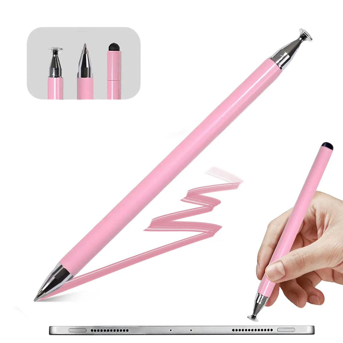 3-In-1 Neutral Flat Pen - High Precision Universal Touchscreen Stylus for Ipads, Phones, Switch, Devices, No Bluetooth Needed, School & Birthday Gifts, Ipad Pens, Tablet & Computer Accessories, Stylus Pen for Touchscreen