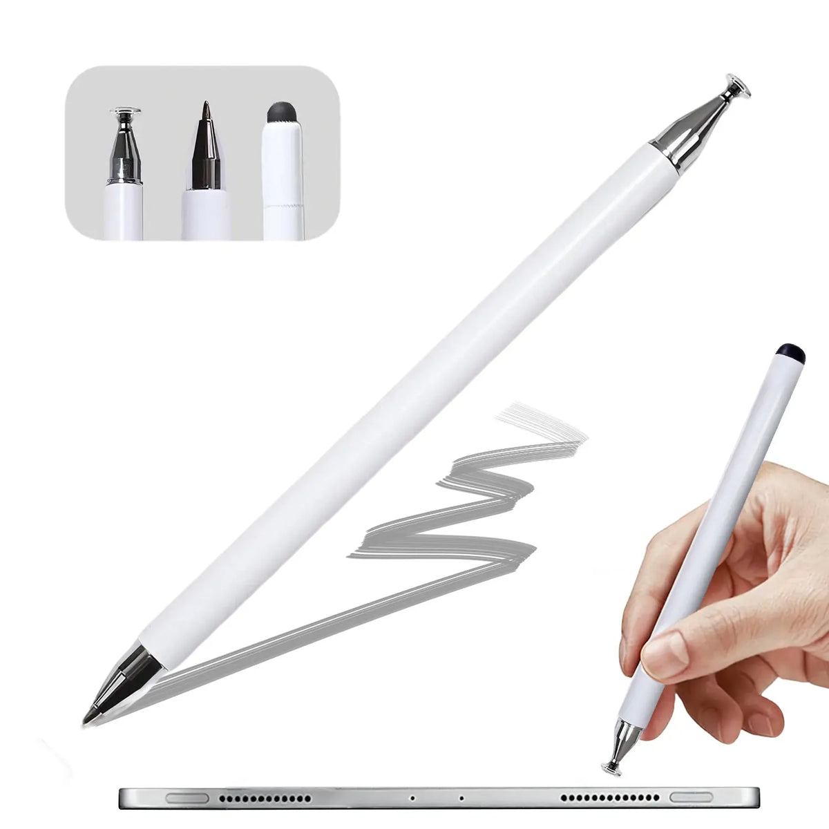 3-In-1 Neutral Flat Pen - High Precision Universal Touchscreen Stylus for Ipads, Phones, Switch, Devices, No Bluetooth Needed, School & Birthday Gifts, Ipad Pens, Tablet & Computer Accessories, Stylus Pen for Touchscreen