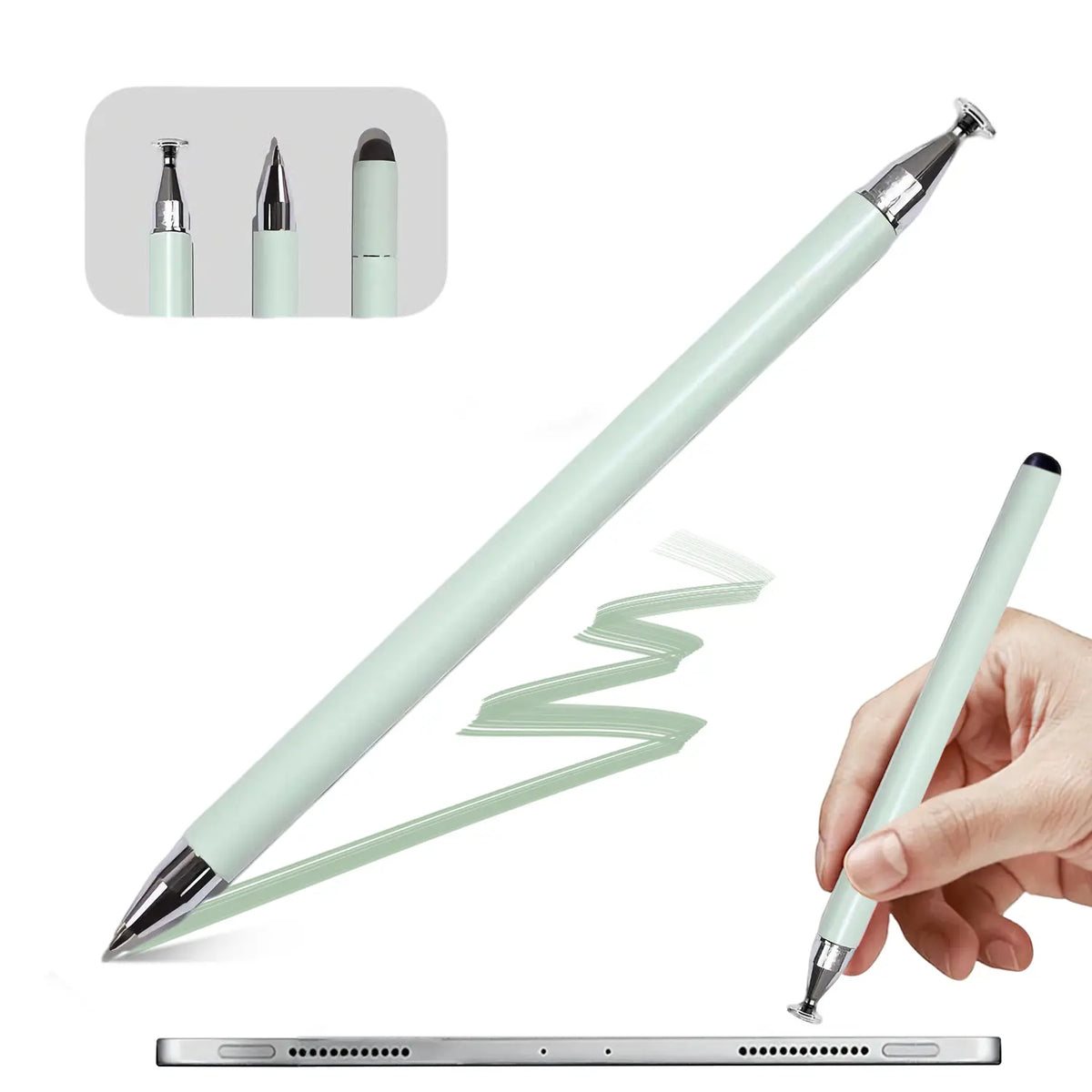 3-In-1 Neutral Flat Pen - High Precision Universal Touchscreen Stylus for Ipads, Phones, Switch, Devices, No Bluetooth Needed, School & Birthday Gifts, Ipad Pens, Tablet & Computer Accessories, Stylus Pen for Touchscreen