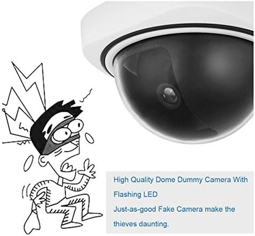 Indoor/Outdoor Dummy Camera, Dummy Dome CCTV Camera Fake Security Camera with Emulational Security Camera Fake Surveillance Camera Model