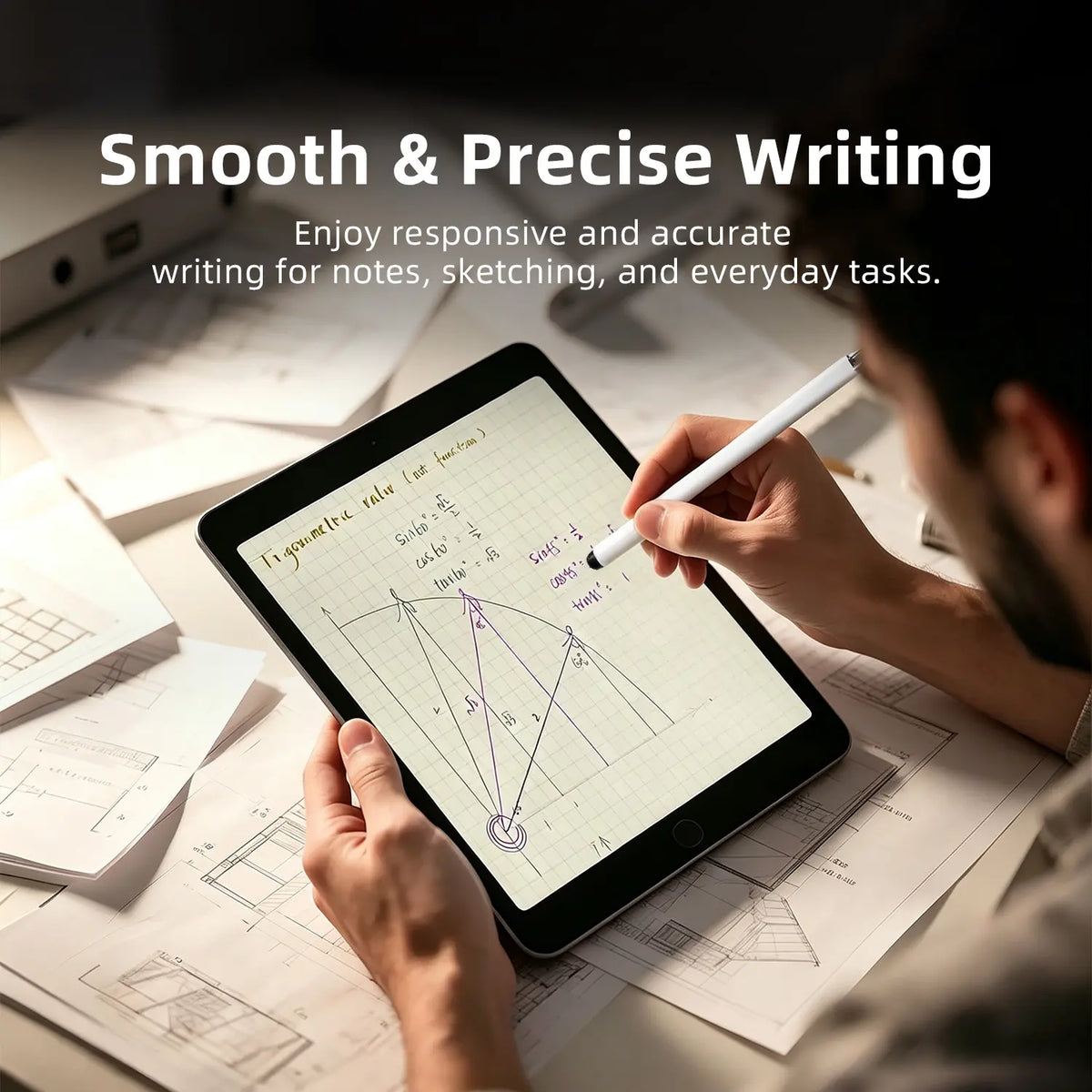 3-In-1 Neutral Flat Pen - High Precision Universal Touchscreen Stylus for Ipads, Phones, Switch, Devices, No Bluetooth Needed, School & Birthday Gifts, Ipad Pens, Tablet & Computer Accessories, Stylus Pen for Touchscreen